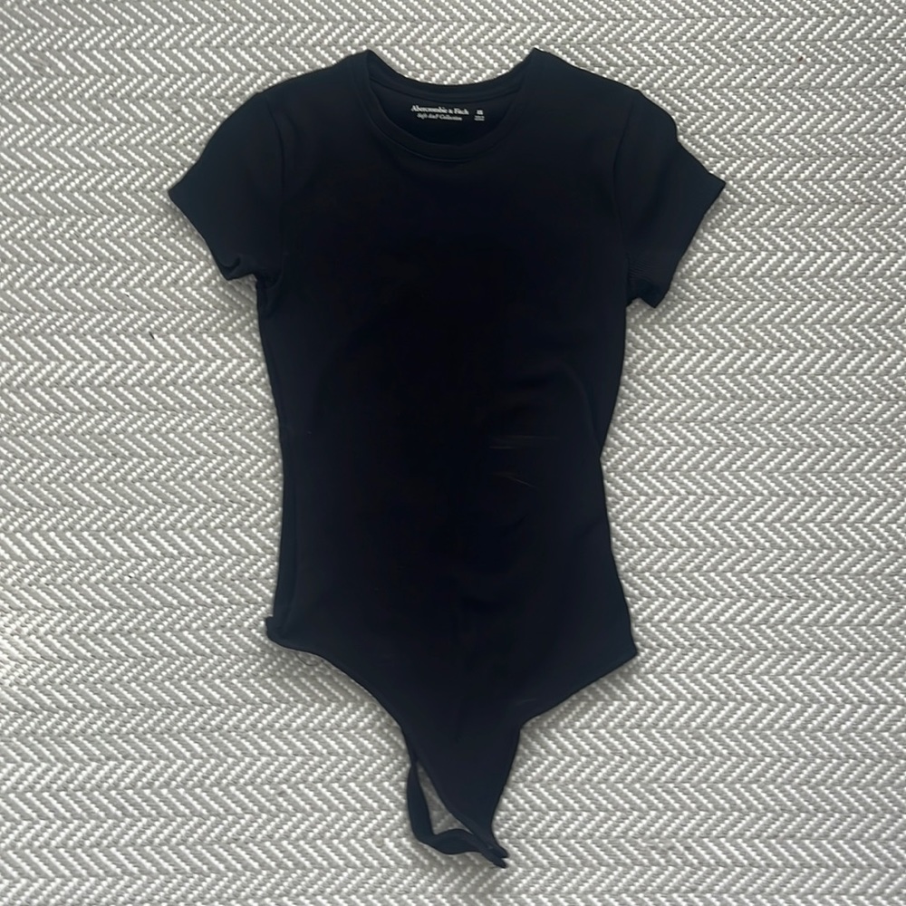 Abercrombie and Fitch black ribbed bodysuit